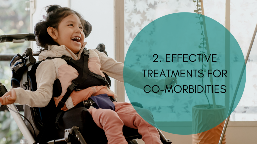 Image of a girl in a wheelchair laughing to denote effective treatments for co-morbidities
