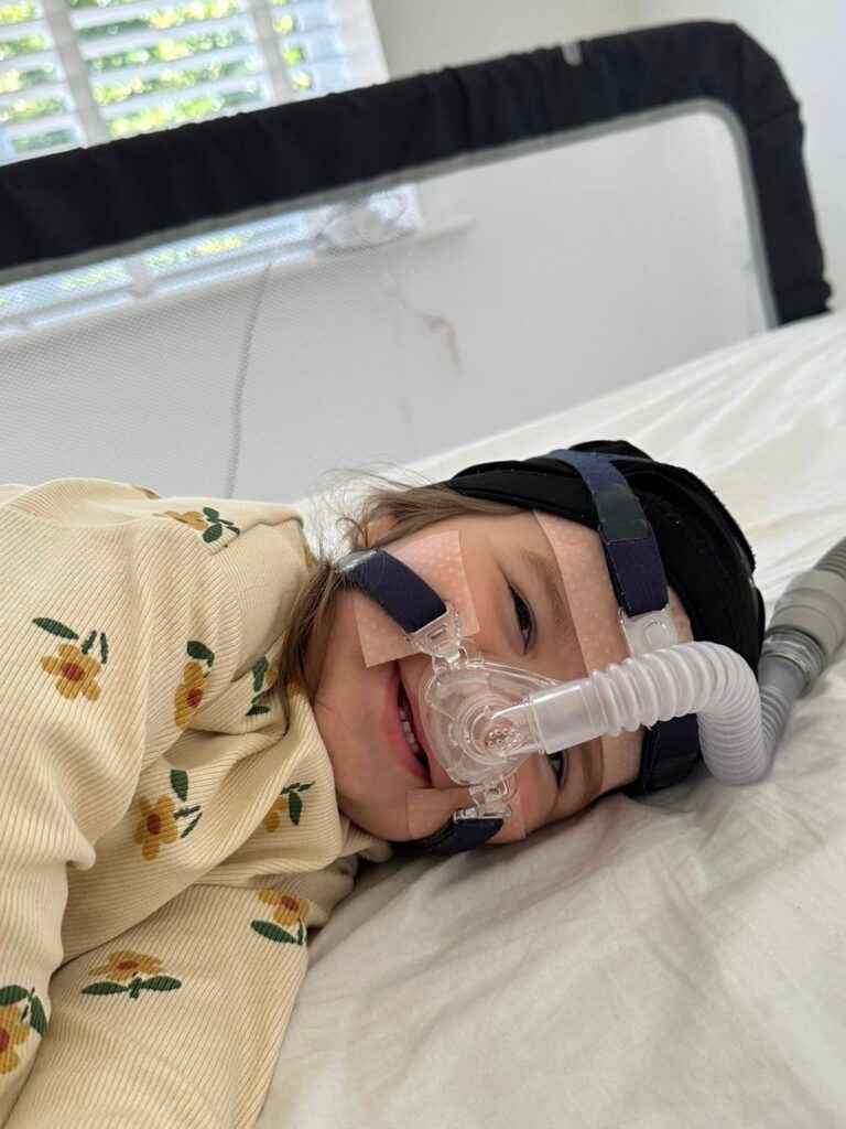 Mila on a bipap machine