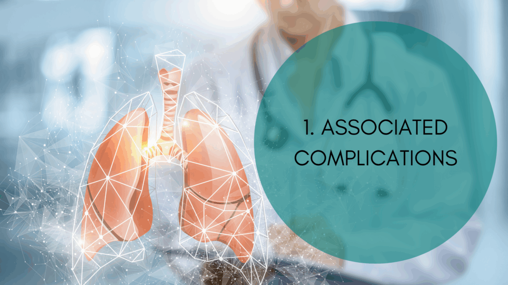 Image of lung to illustrate complications, such as interstitial lung disease