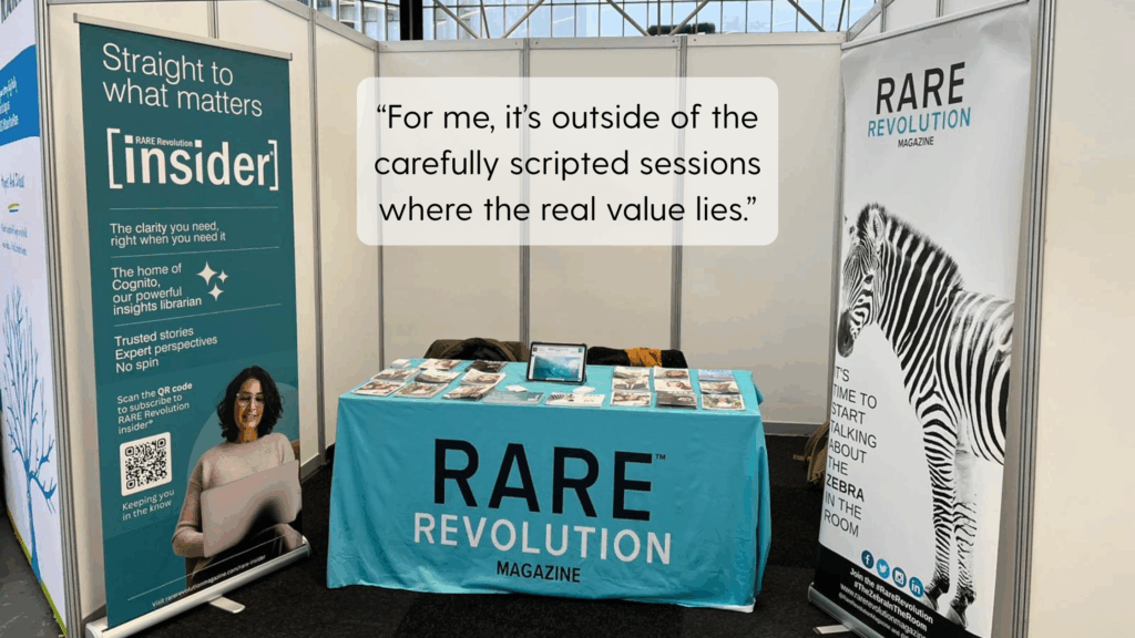 A photo of the RARE Revolution booth at WODC
