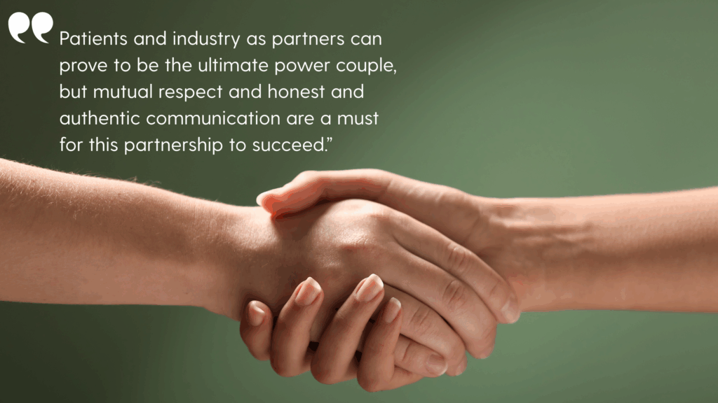 Image of two holding hands to signify collaboration