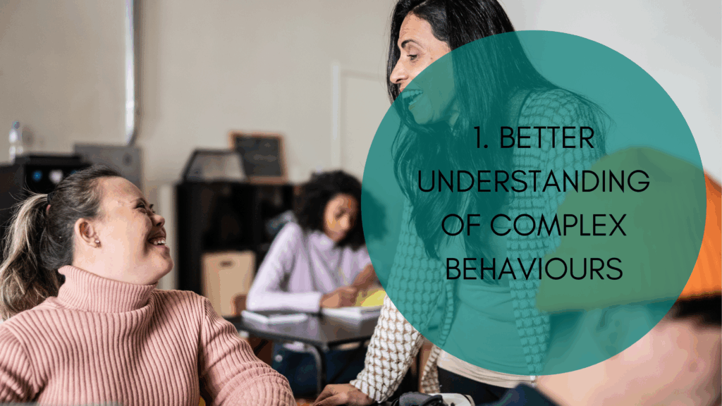 Image of a teacher talking to a young student to denote better understanding