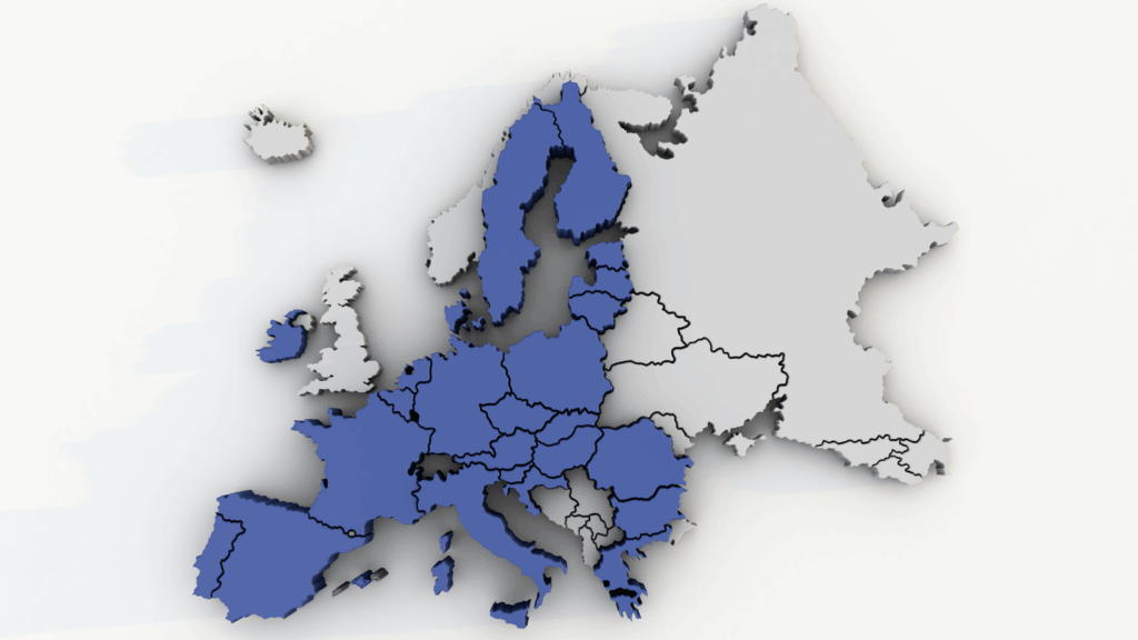 Photo of a map of European Union countries