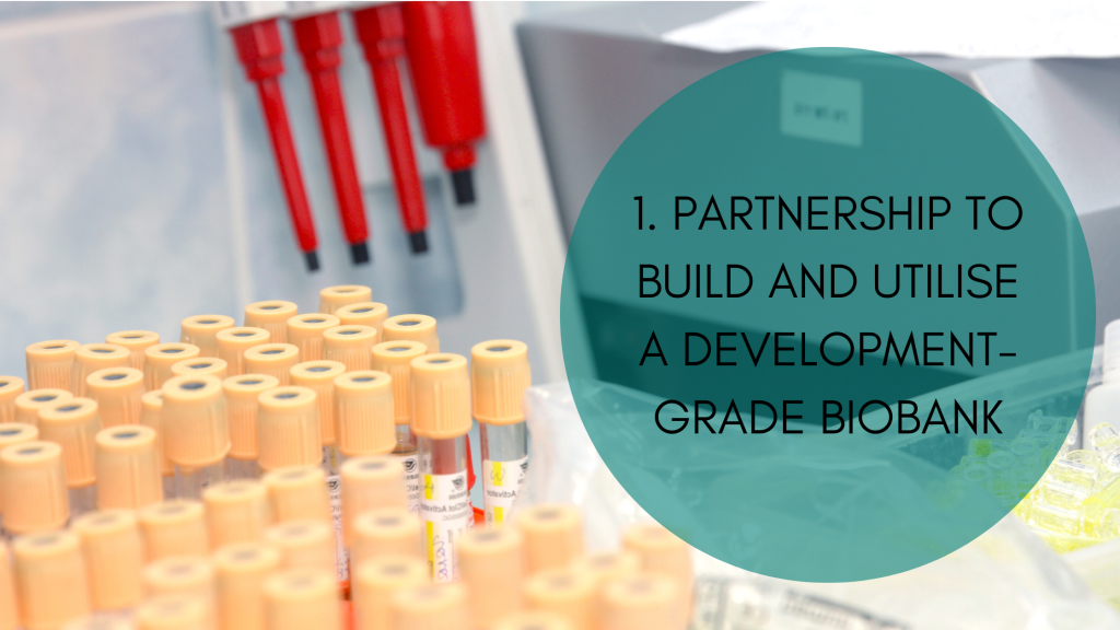 Image of rows of sample tubes to denote a biobank