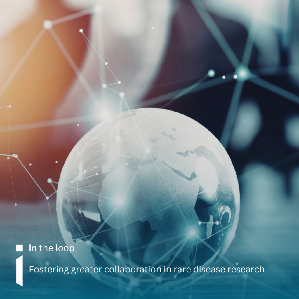 Image of a globe with interconnecting lines to denote global collaboration