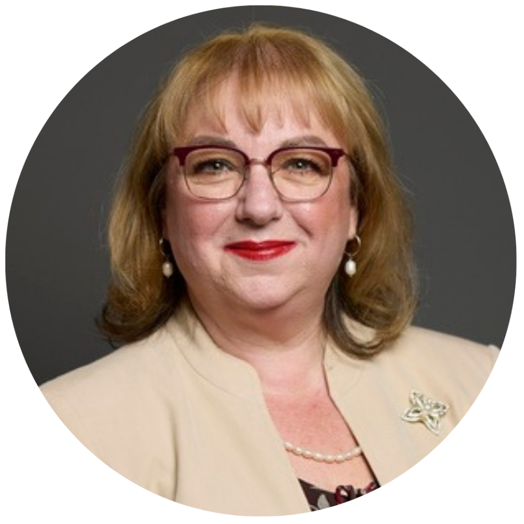Headshot of Sharon Hodgson, public health minister