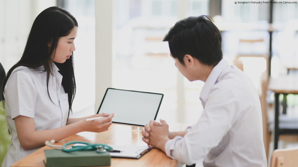 Image denoting research sharing information with a patient