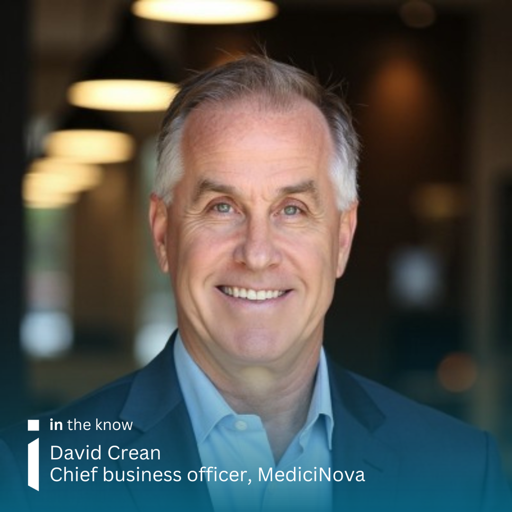 Headshot image of David Crean, chief business officer, MediciNova