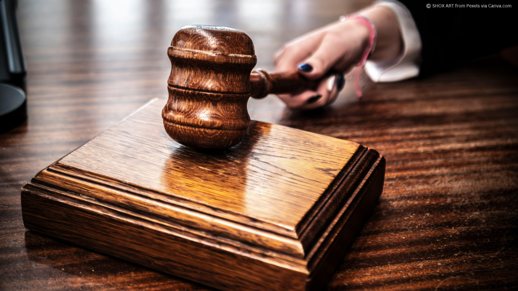 Photo of a judge's gavel